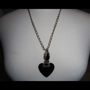 Vintage Hang necklace with black and brass chain